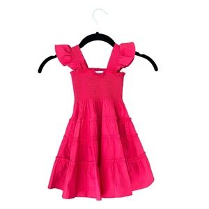 Hill House Tiny Ellie Nap Dress in Raspberry Red Size 3-4Y